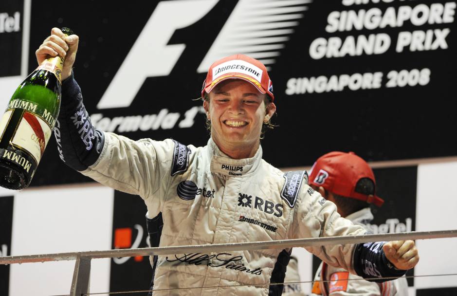Settembre 2008, Rosberg secondo al Gp di Singapore (Ap)